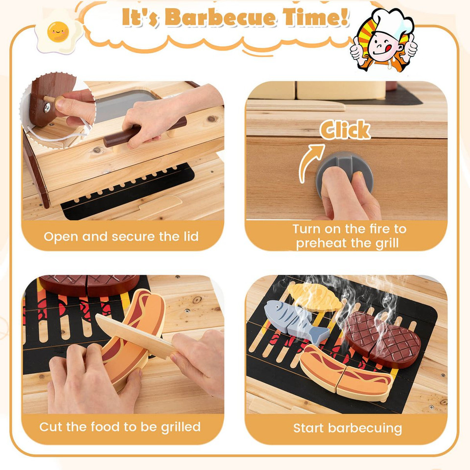 3-Piece Outdoor Wooden Kitchen Playset product image