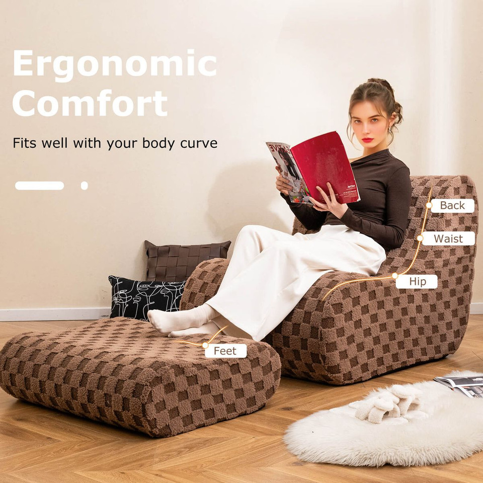 Foam Floor Chair with Ottoman product image