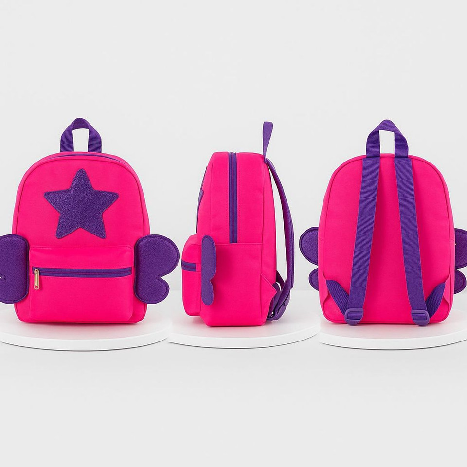Bright Pink & Purple Star Backpack product image