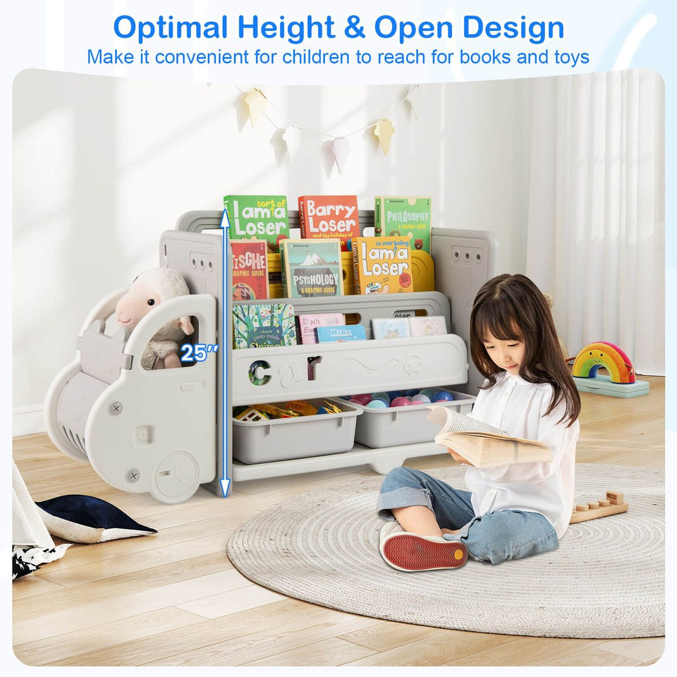 3-Tier Kids' Toy Storage and Bookshelf product image