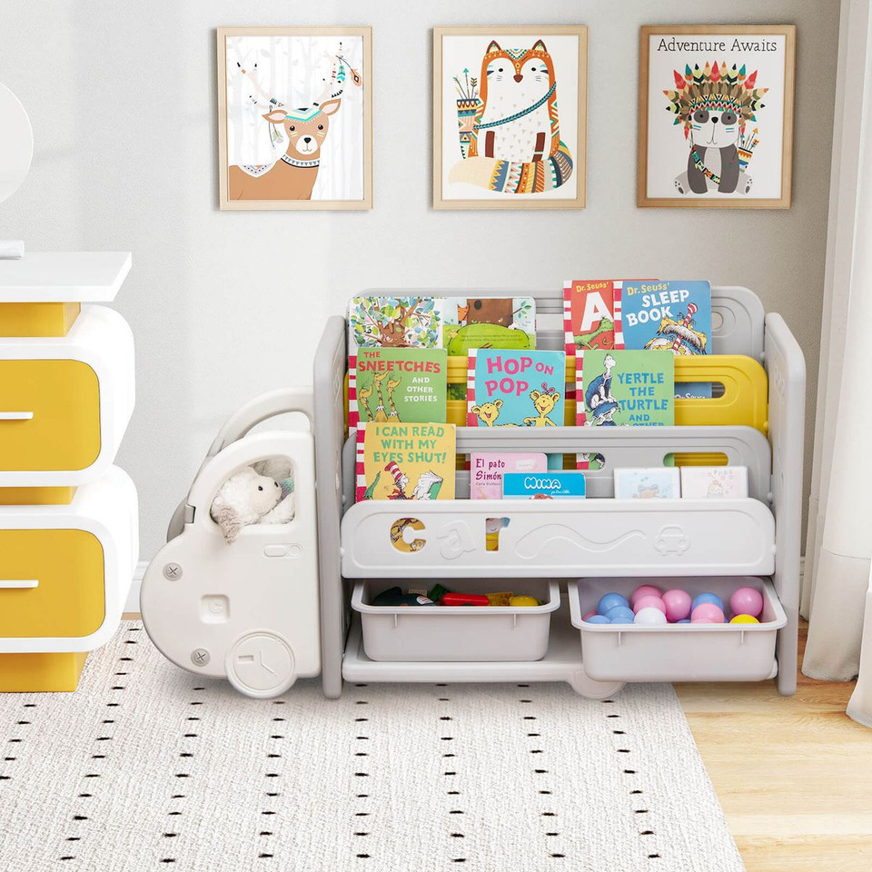3-Tier Kids' Toy Storage and Bookshelf product image