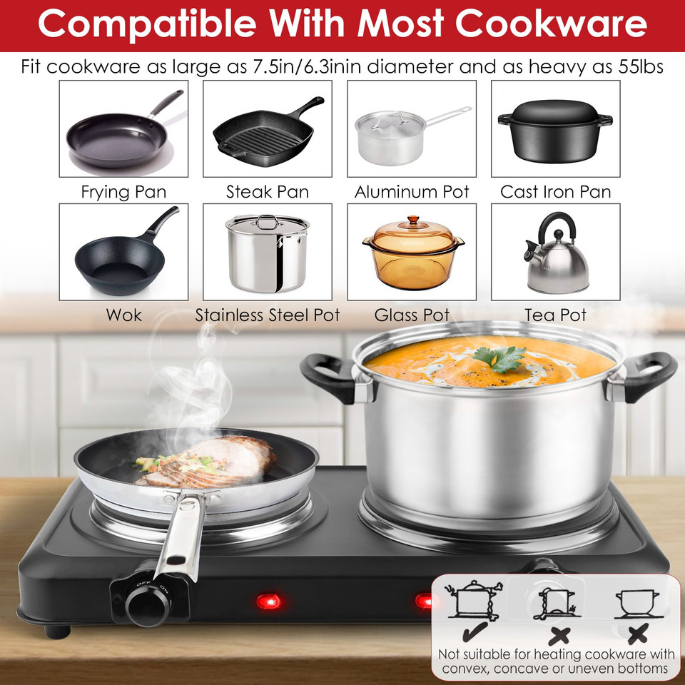 2000W Dual-burner Infrared Cooktop product image