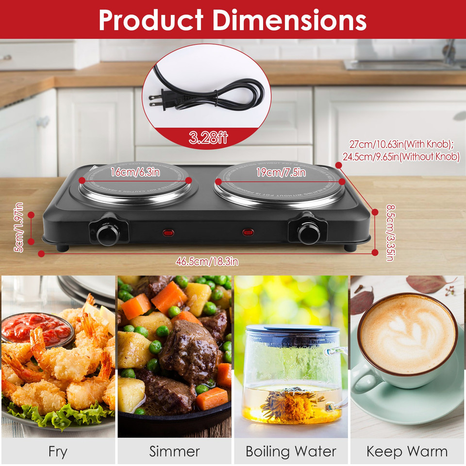 2000W Dual-burner Infrared Cooktop product image