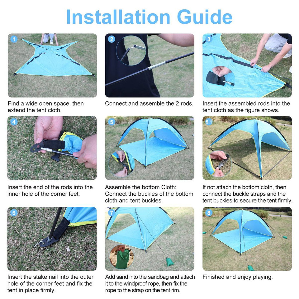 LakeForest 3-Opening Beach Tent product image