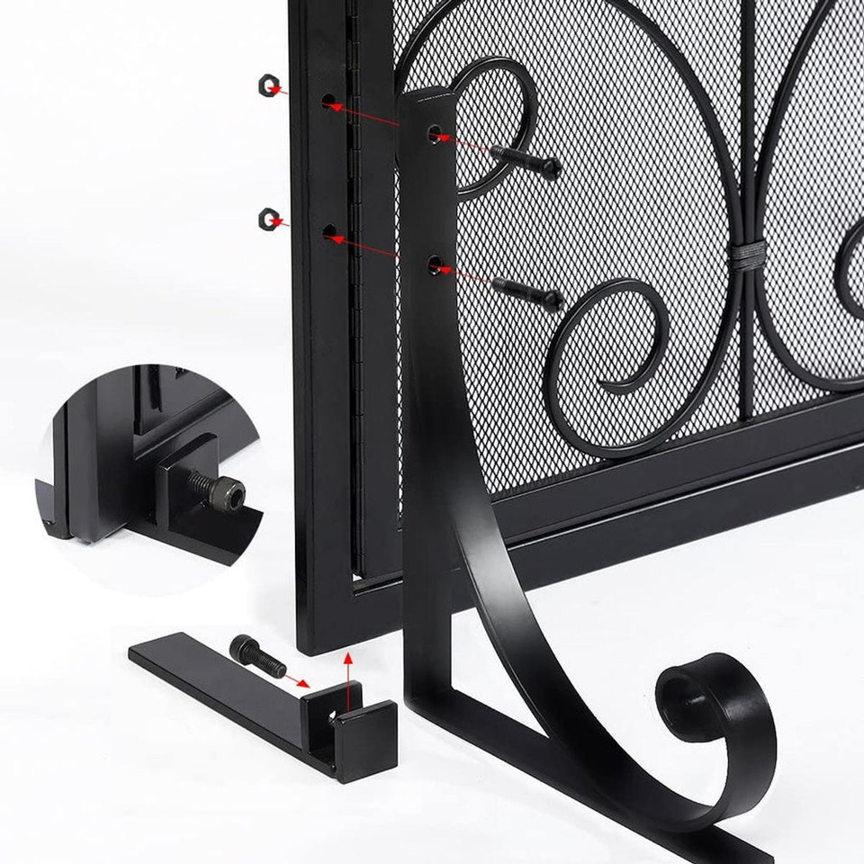 Amagabeli Fireplace Screen with Doors product image