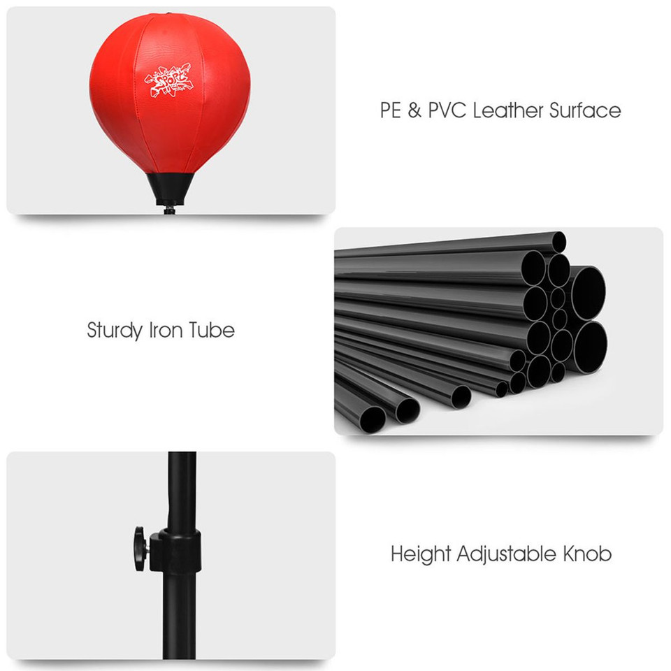 Boxing Punching Bag with Height Adjustable Stand and Boxing Gloves product image