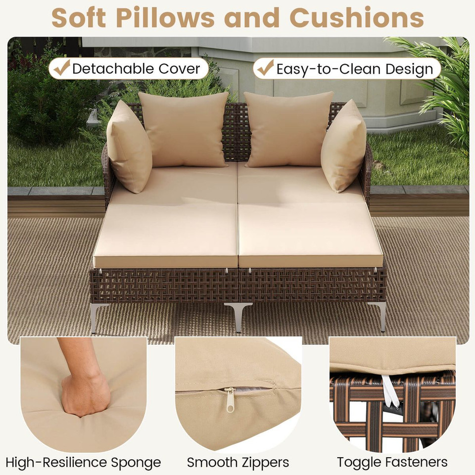 Outdoor Patio Daybed with Pillows product image
