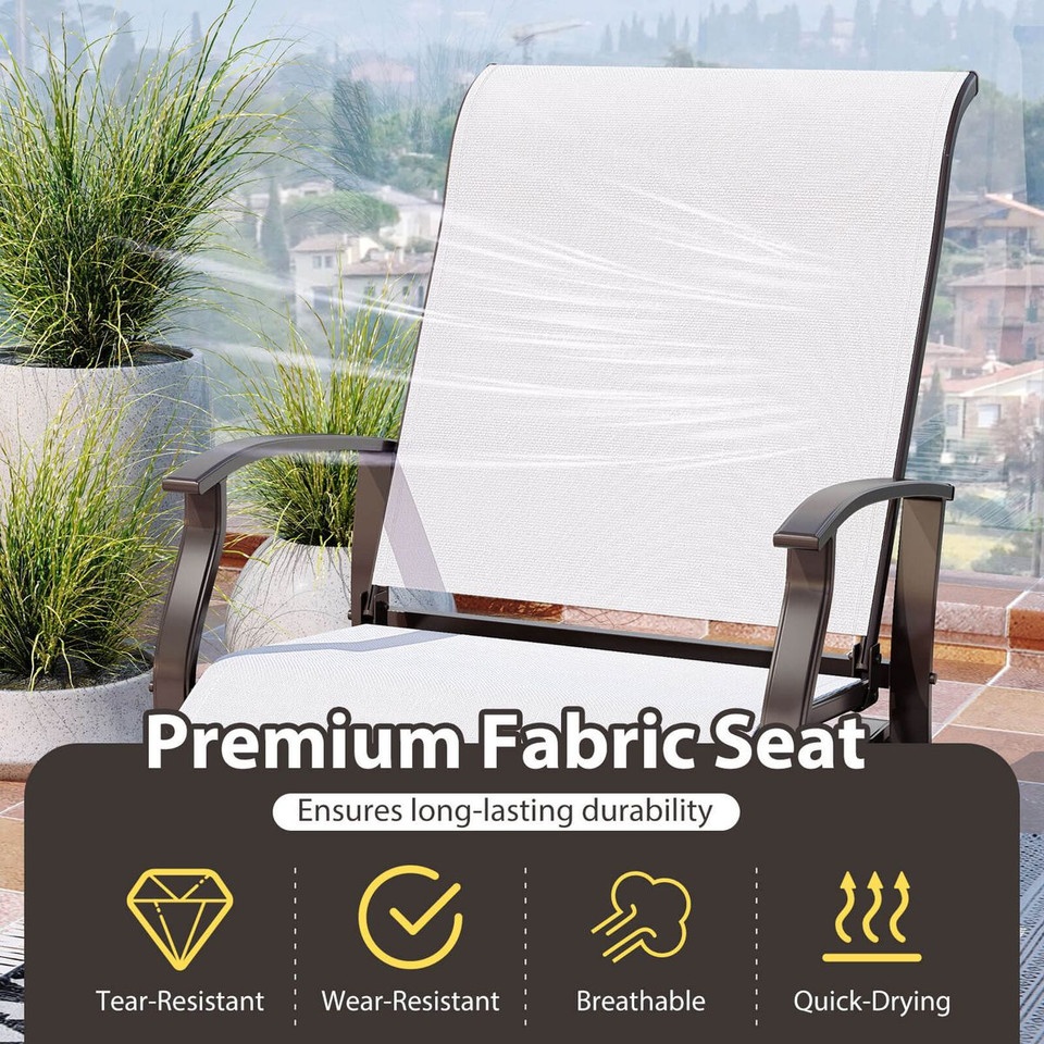 Porch Gliders Set of 2/4 with Reclined High Back and Breathable Mesh Fabric product image