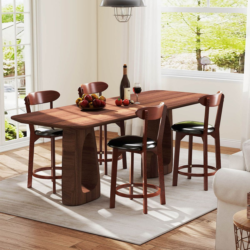 23.5" Bar Stool Set with Curved Backrest (Set of 2 or 4) product image