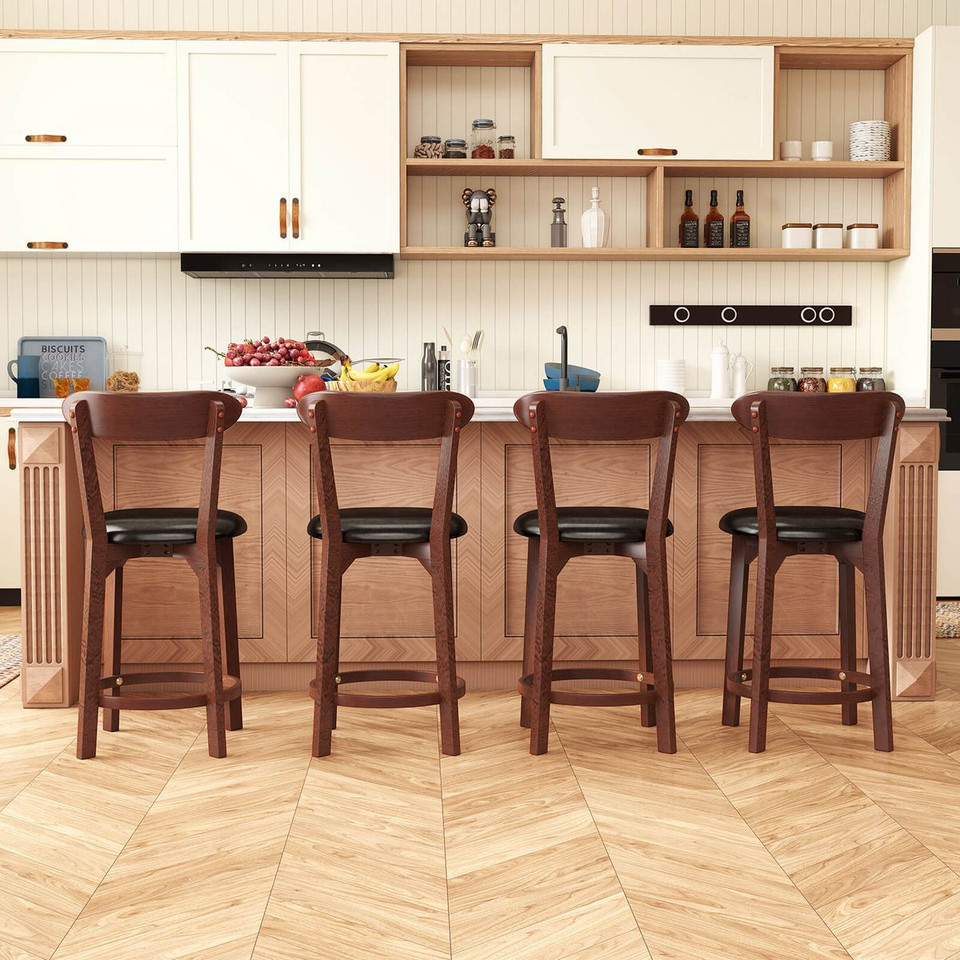 23.5" Bar Stool Set with Curved Backrest (Set of 2 or 4) product image