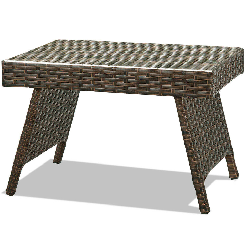 Folding Wicker Patio Coffee Table product image