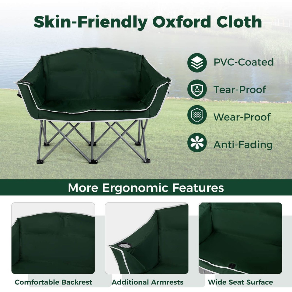 Double Duo Camping Chair with Mesh Cup Holders and Carry Bag product image