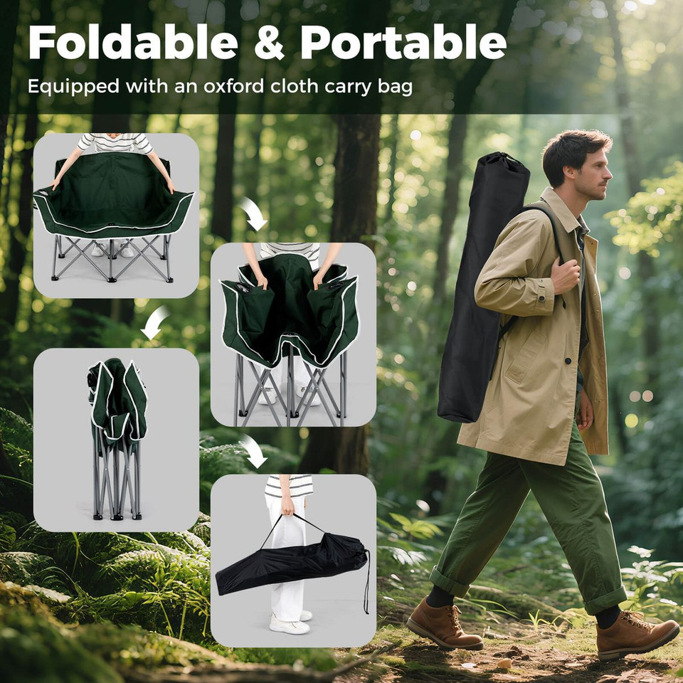 Double Duo Camping Chair with Mesh Cup Holders and Carry Bag product image