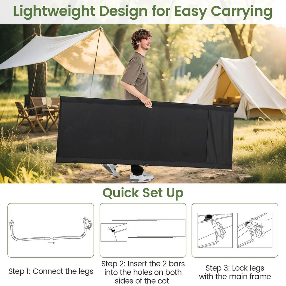 Portable Camping Cot with Sturdy Aluminum Alloy Frame  product image