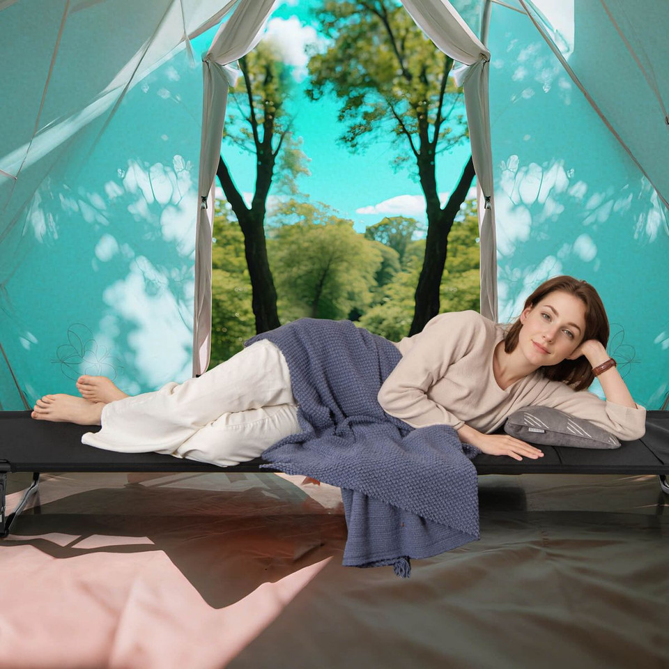 Portable Camping Cot with Sturdy Aluminum Alloy Frame  product image