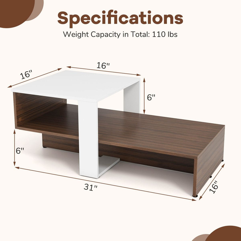 2-Tier Geometric Coffee Table  product image