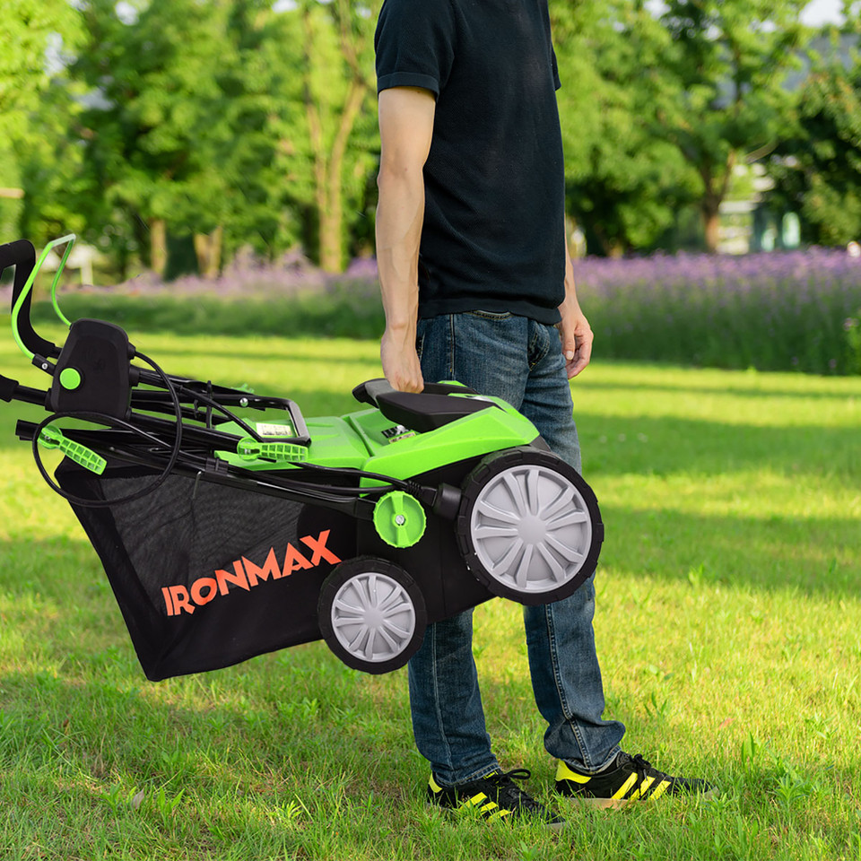 IronMax 15'' Electric Lawn Dethatcher with 50L Collection Bag product image