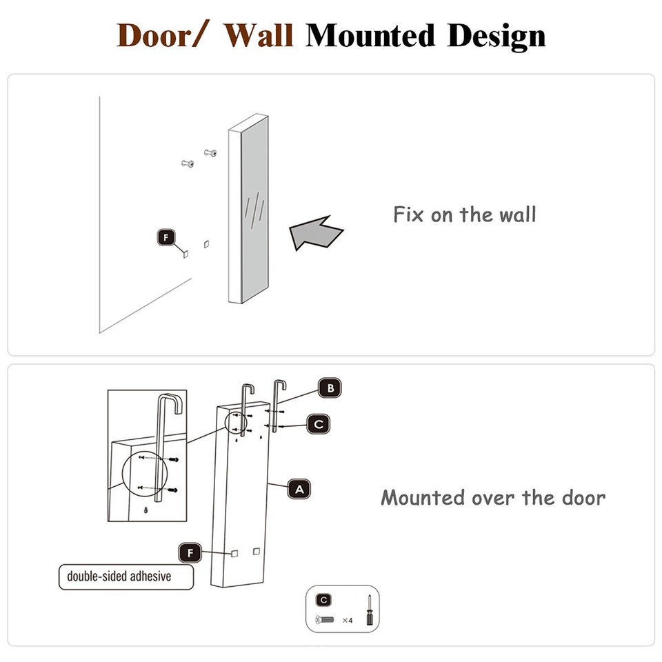 Mirrored Wall or Door Mounted Jewelry Cabinet product image