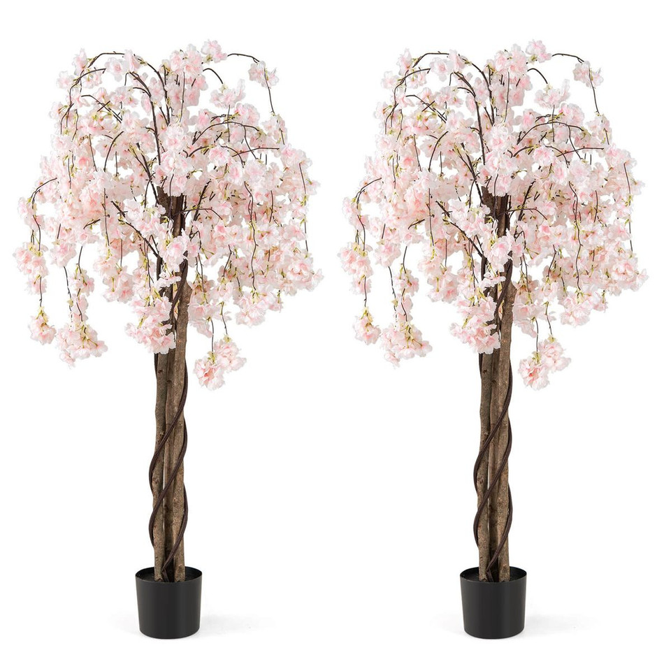 5.5-foot Tall Artificial Cherry Blossom Tree (1- or 2-Pack) product image
