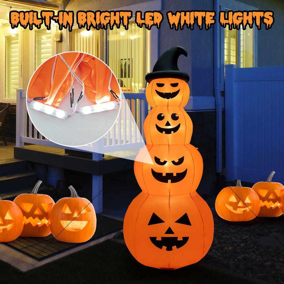 8FT Inflatable Stacked Pumpkins Halloween Decoration product image