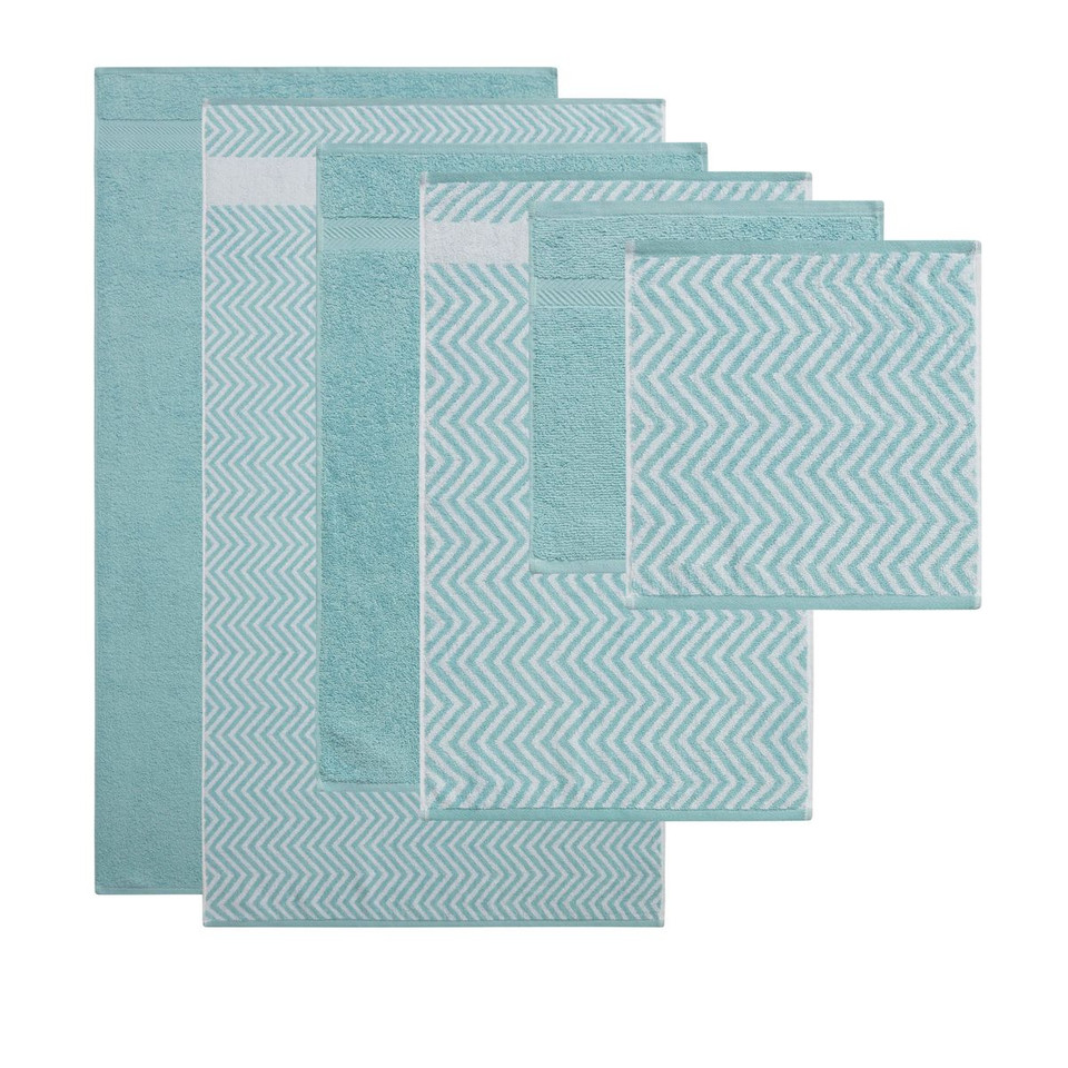 Kathy Ireland 6-Piece Chevron Jacquard Towel Set with LetsDry product image