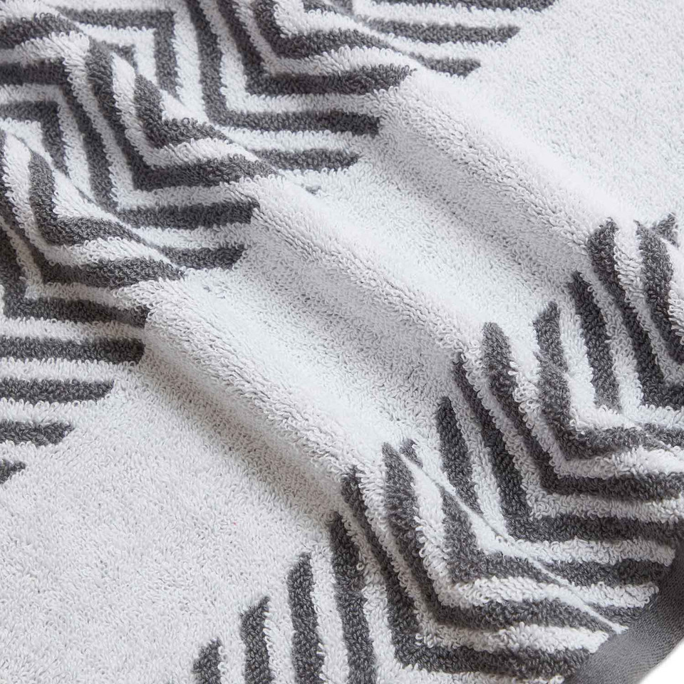 Kathy Ireland 6-Piece Chevron Jacquard Towel Set with LetsDry product image