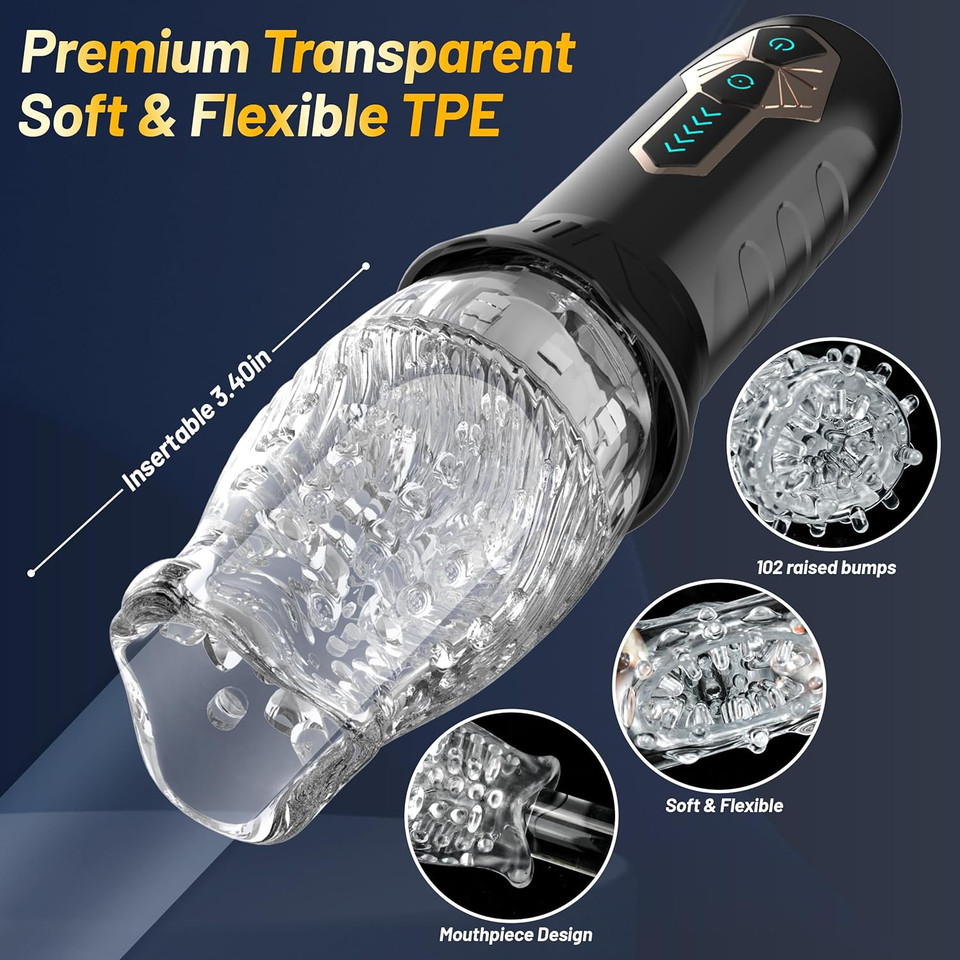Rechargeable Vibrating Stroker with 10 Vibration and 5 Rotating Modes product image