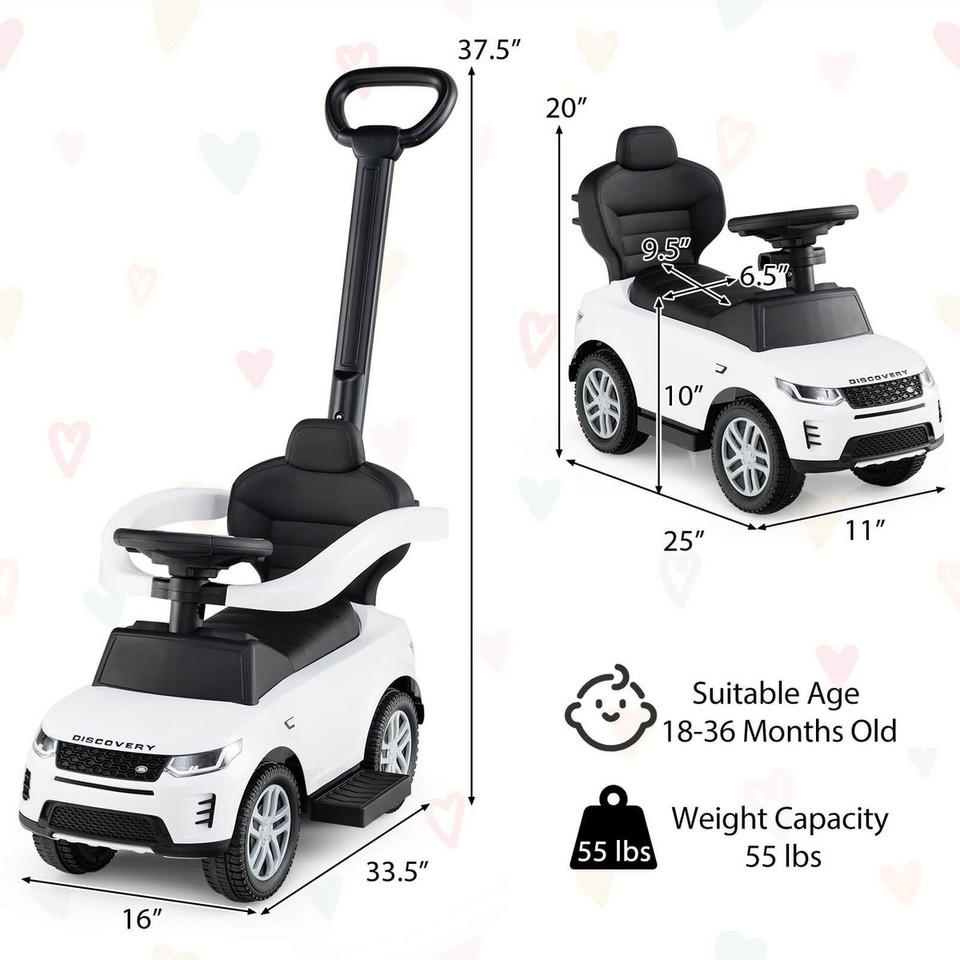 Kids' Ride-on Push Car with Horn & Under-Seat Storage product image