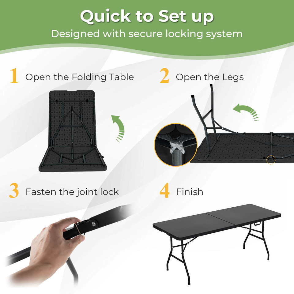 Portable 6-foot Folding Table product image