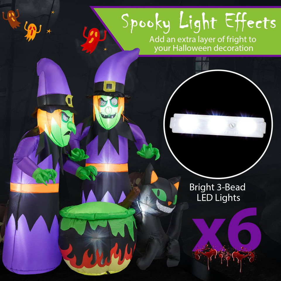6-Foot Witches with Cauldron Inflatable product image
