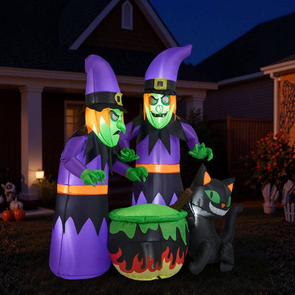 6-Foot Witches with Cauldron Inflatable product image