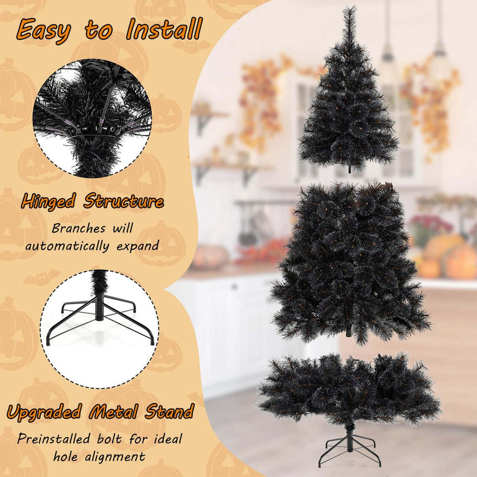 Black Artificial Tree with Frosted Branch Tips  product image