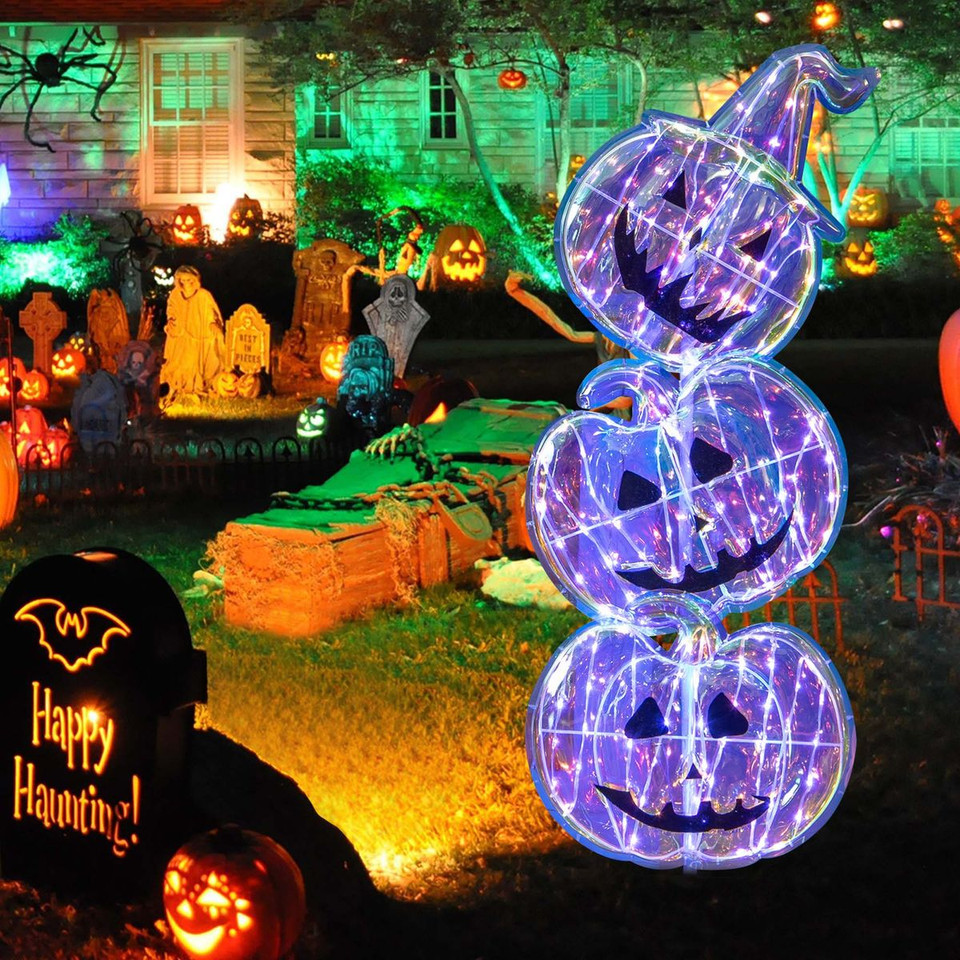 3.4-foot Halloween Stacked Pumpkins with 150 LED product image