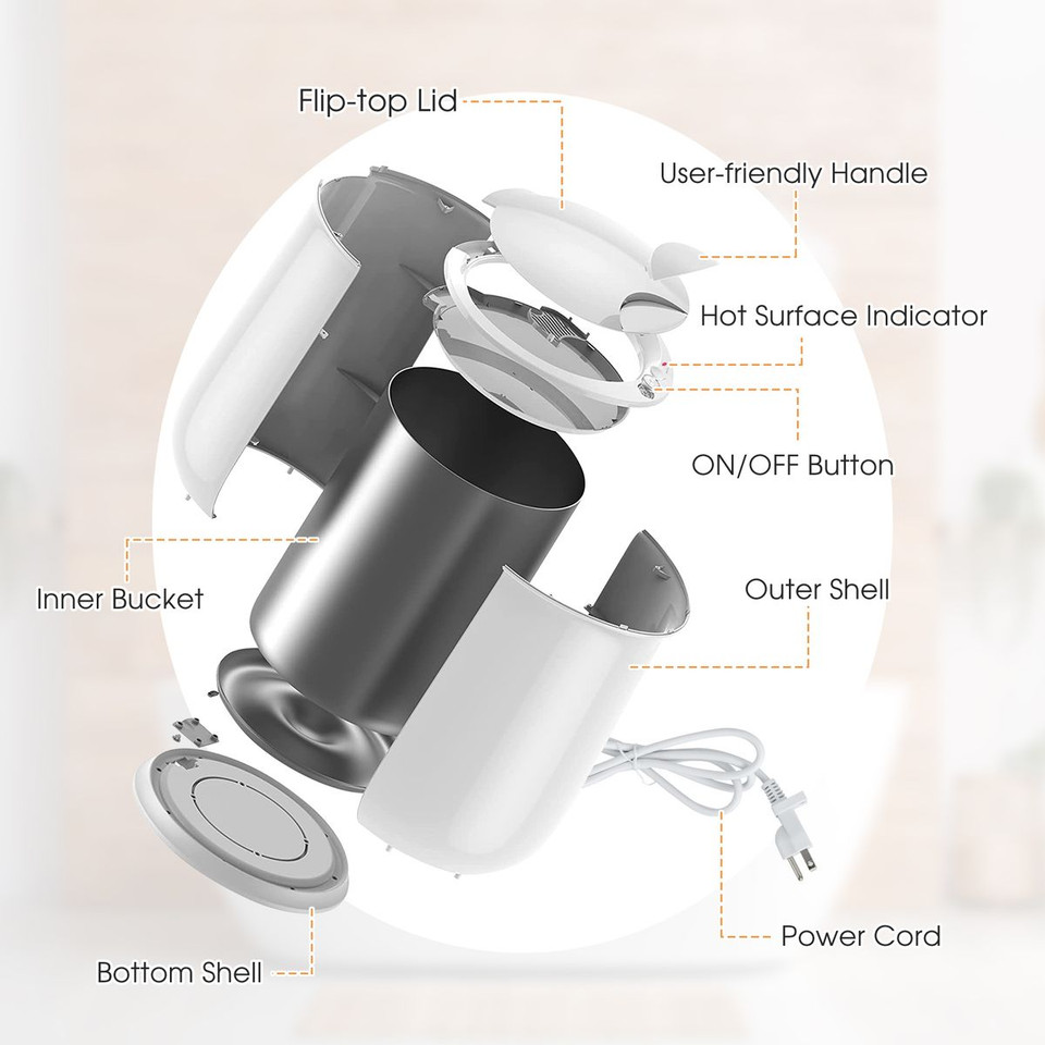 21L Large Capacity Towel Warmer with Flip-Top Lid product image