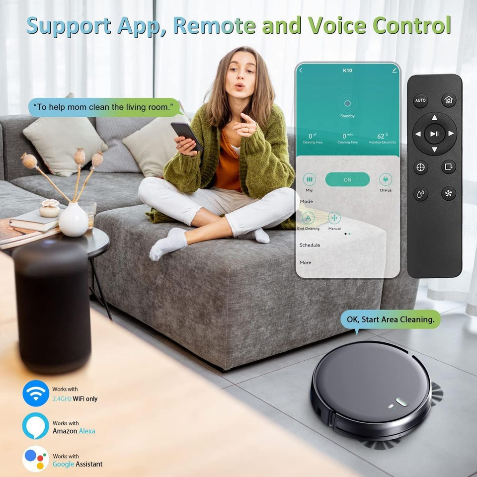 XIEBro 2-in-1 Robot Vacuum and Mop Combo product image