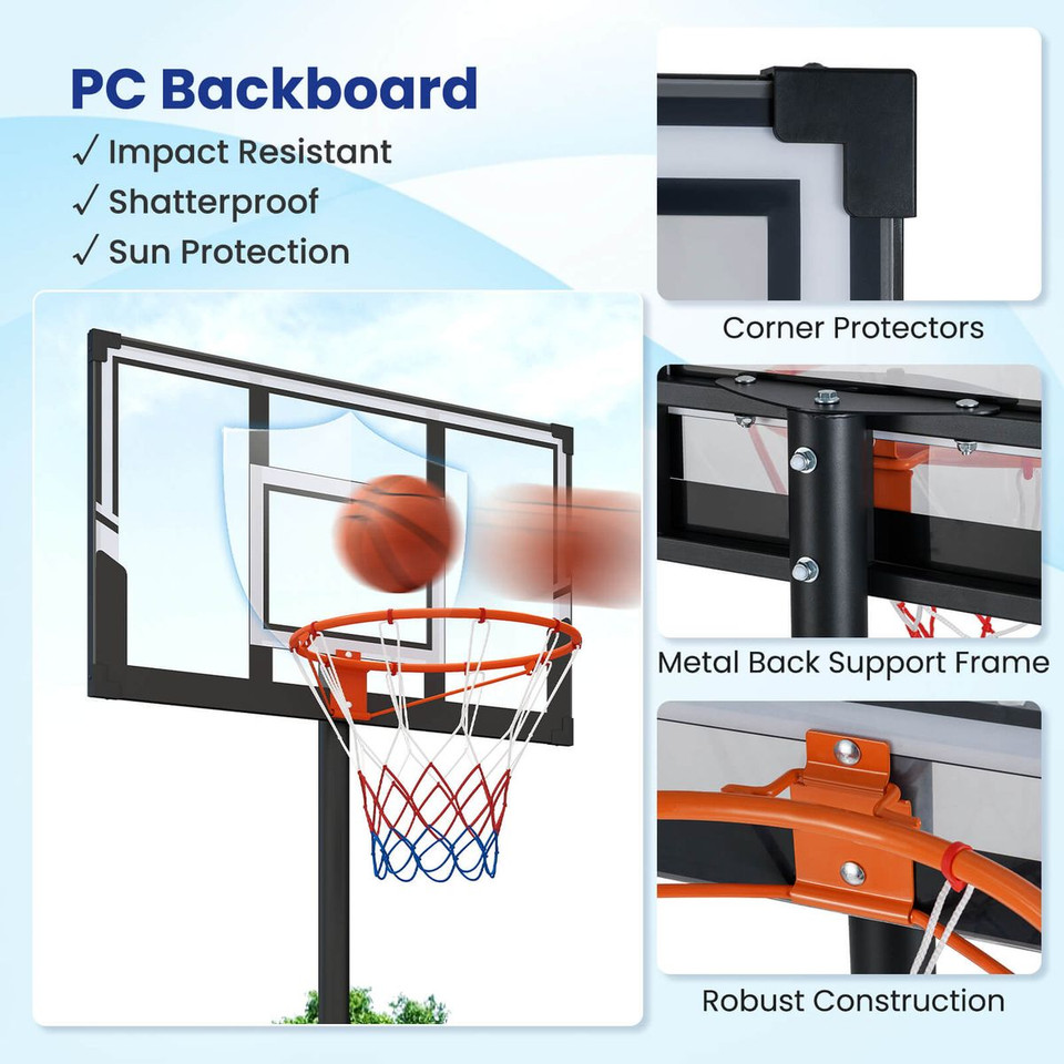 Height-Adjustable Outdoor Portable Basketball Hoop product image