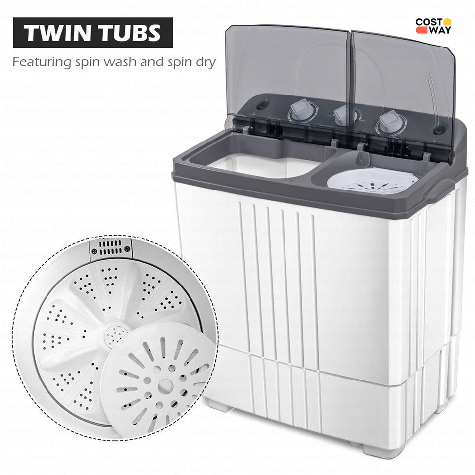 Compact Mini Portable Twin-Tub Washing Machine product image