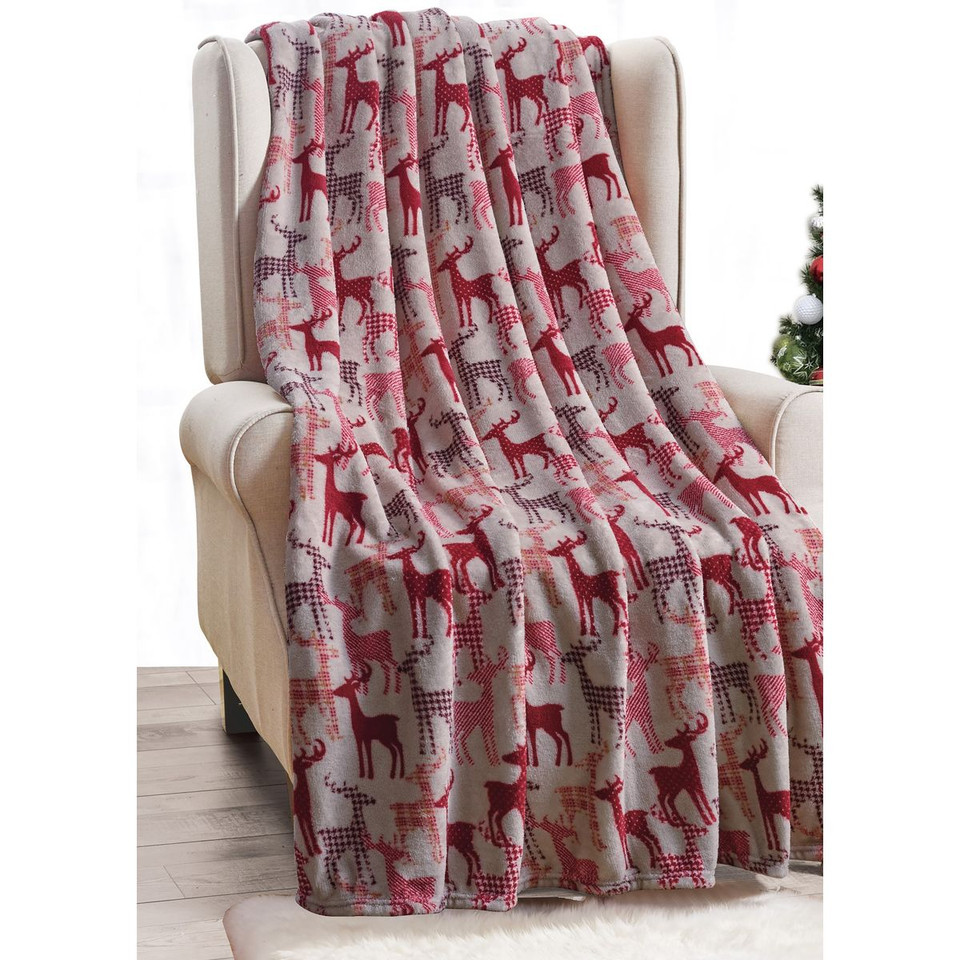 Queen Blanket and Holiday Throw Bundle product image