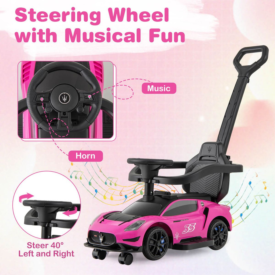 3-in-1 Kids Ride on Maserati Foot to Floor Push Car product image