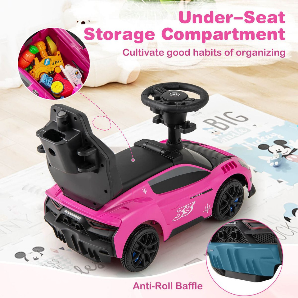 3-in-1 Kids Ride on Maserati Foot to Floor Push Car product image