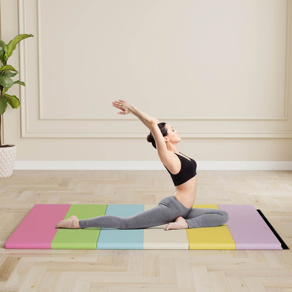 6' x 4' Tri-Folding Gymnastics Mat with Carrying Handles product image