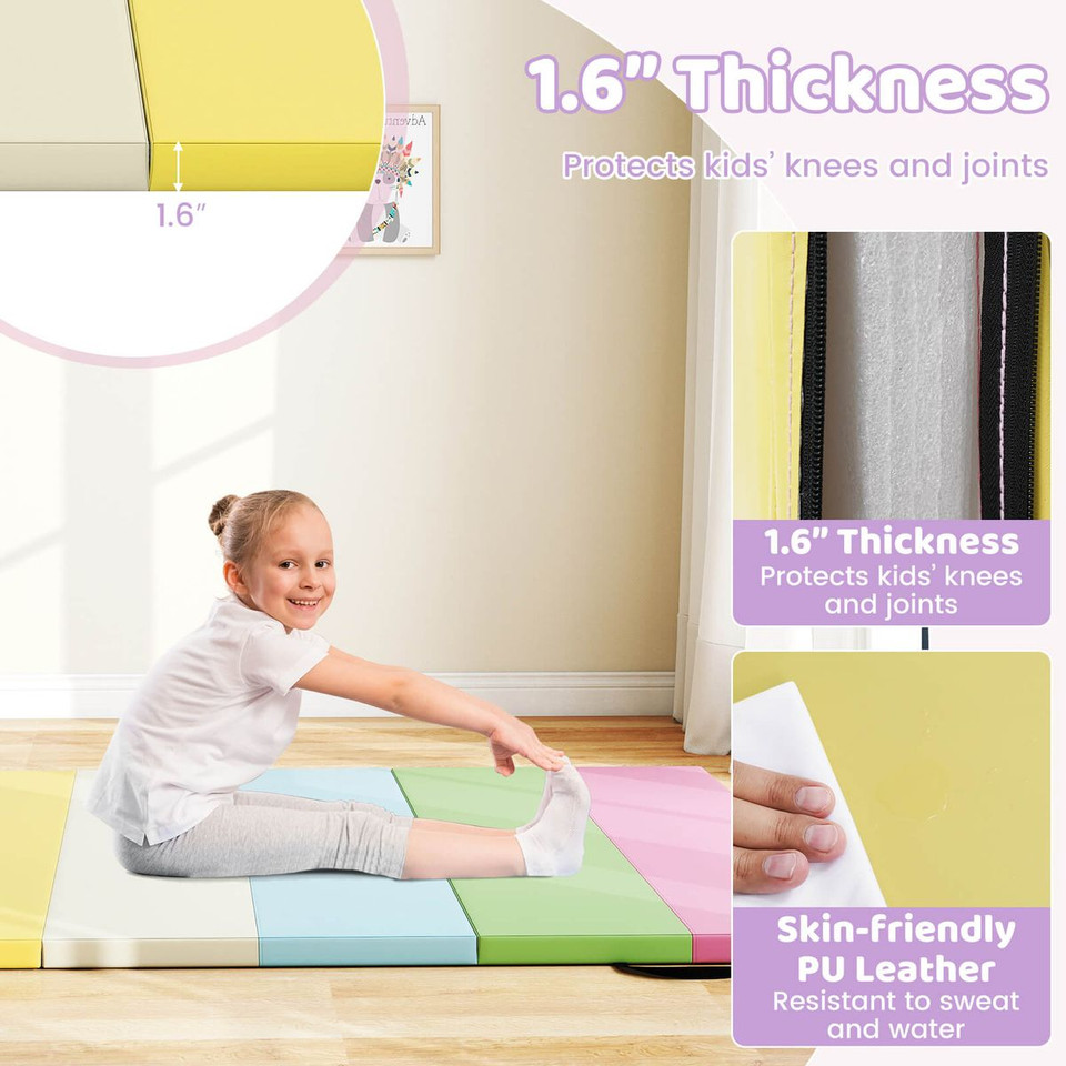 6' x 4' Tri-Folding Gymnastics Mat with Carrying Handles product image
