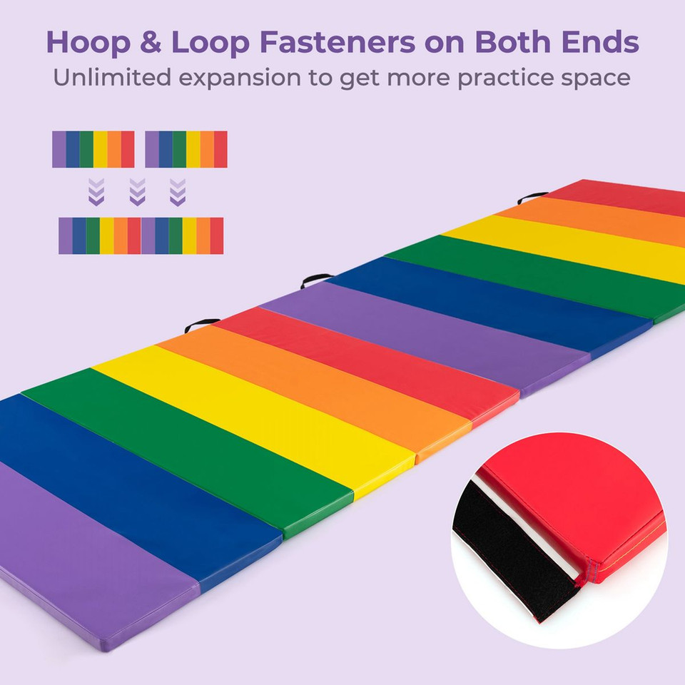 6' x 4' Tri-Folding Gymnastics Mat with Carrying Handles product image