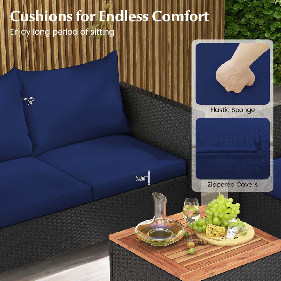 4-Piece Outdoor Patio Rattan Furniture Set product image