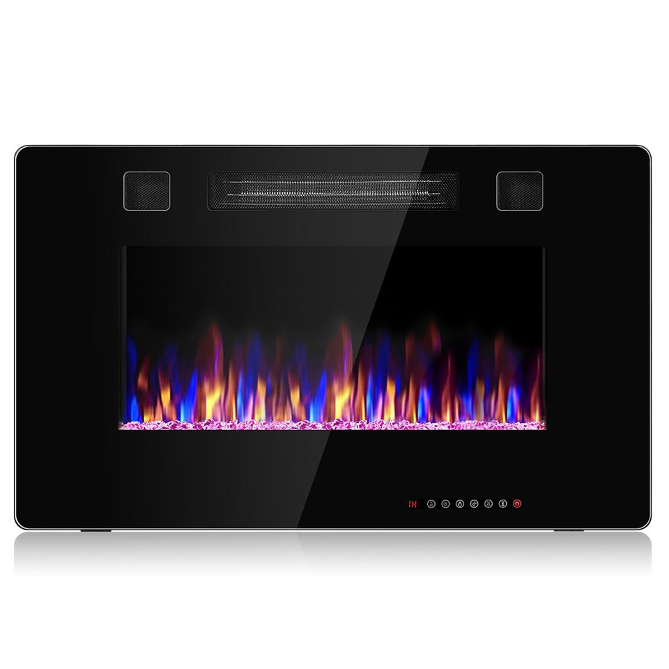 Electric Ultra Thin Wall Mounted Recessed Fireplace product image