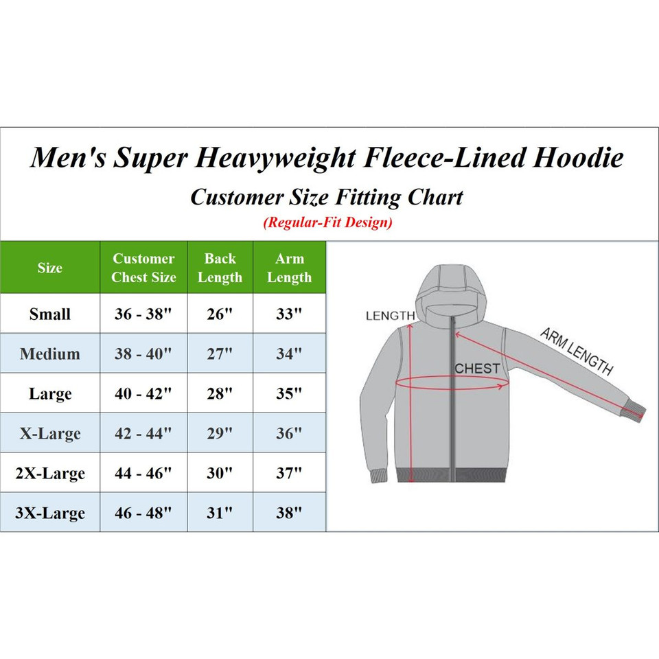 Men’s Fleece-Lined Full-Zip Hoodie (3-Pack) product image
