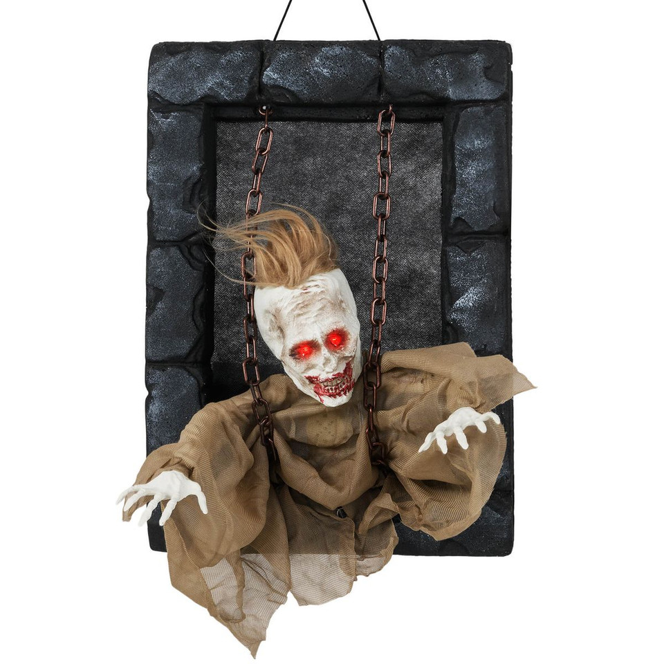 Hanging Animated Zombie Prisoner Halloween Decoration product image