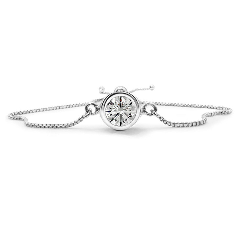 1 Carat Lab Created Diamond Bolo Bracelet In Sterling Silver product image