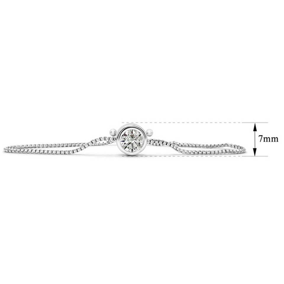1 Carat Lab Created Diamond Bolo Bracelet In Sterling Silver product image