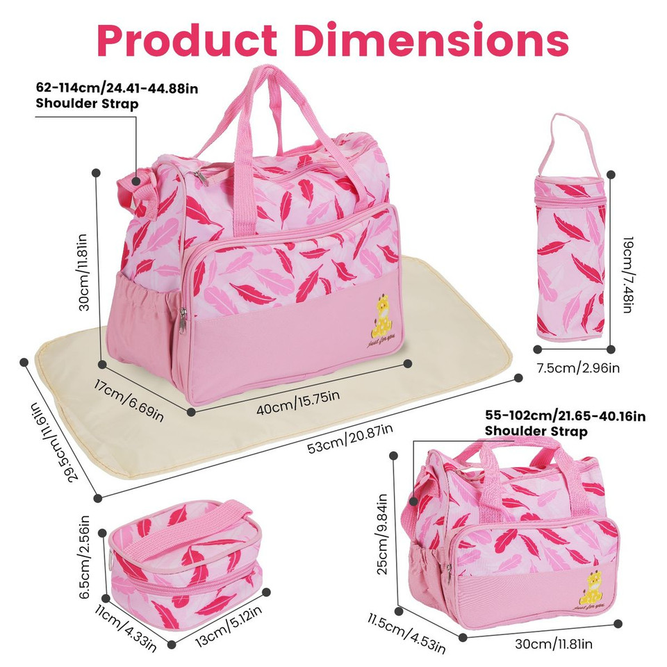 5 Piece Diaper Bag Set product image